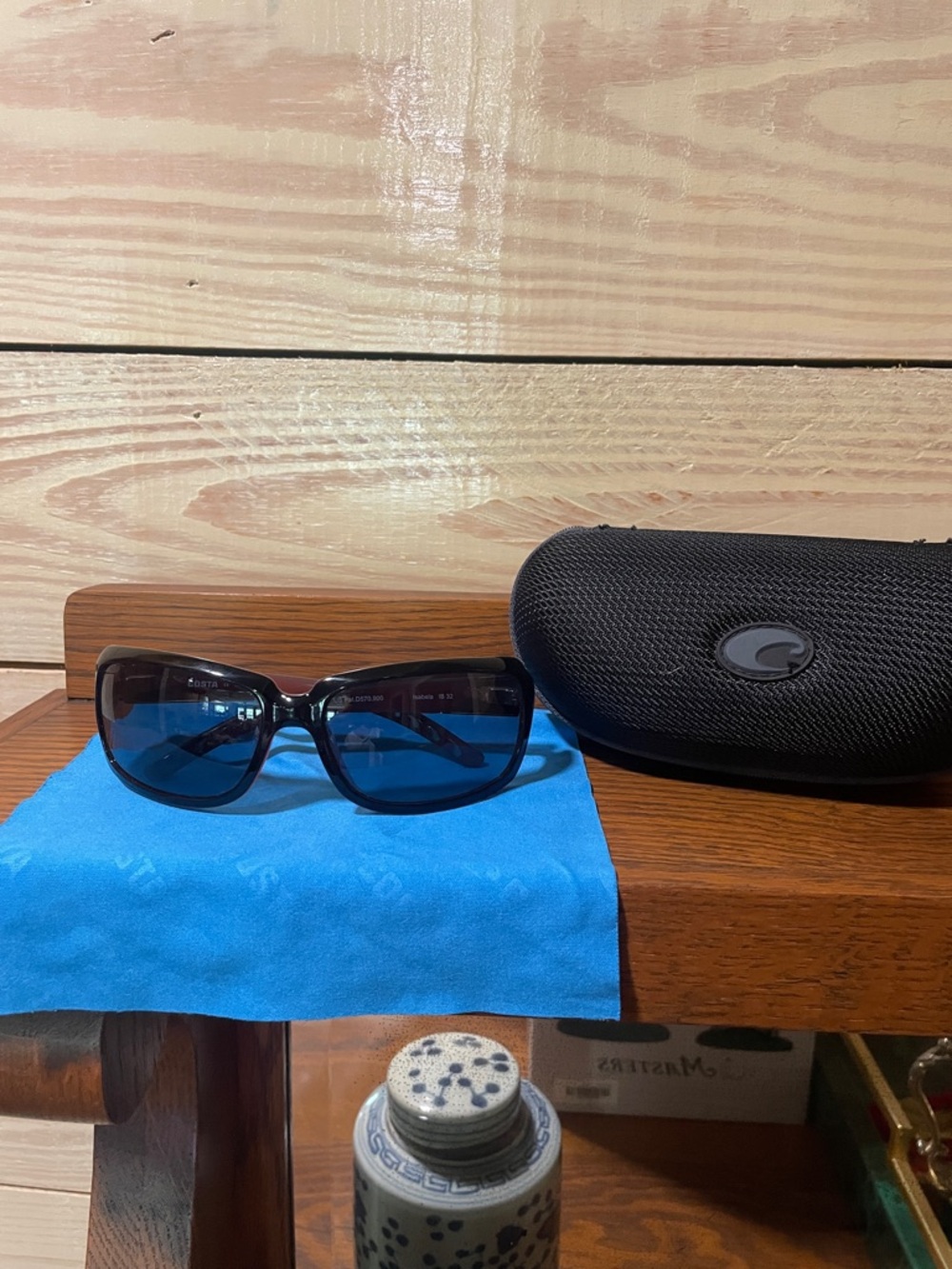 Costa Black Frame Sunglasses with Black Lenses polarized. Isabela style